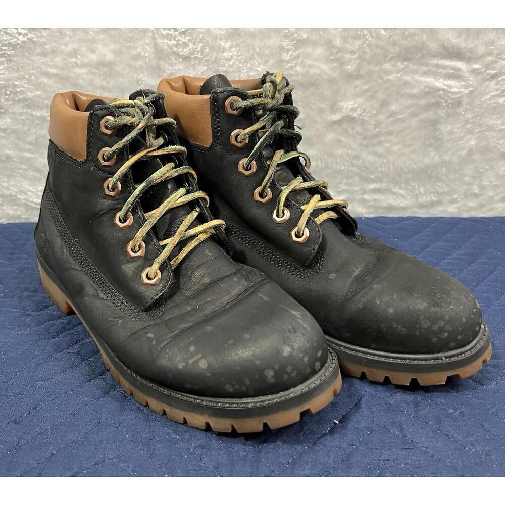 Timberland Boys Waterproof Insulated Boots – Size 5Y – Black/Tan – PrimaLoft